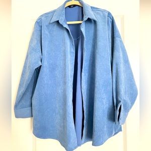 Blue button up shirt/Shacket ZARA L